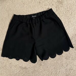 Madewell Black Scalloped Shorts